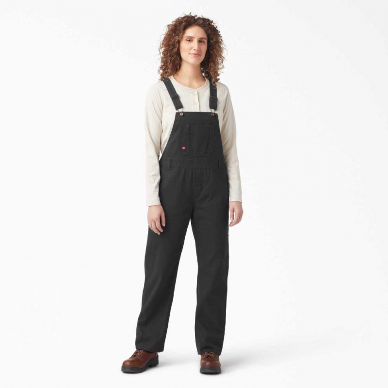 Dickies Relaxed Fit Bib Overalls Černé | CZ0001584