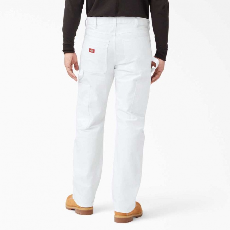 Dickies Relaxed Fit Rovný Leg Painter's Pants Bílé | CZ0001568