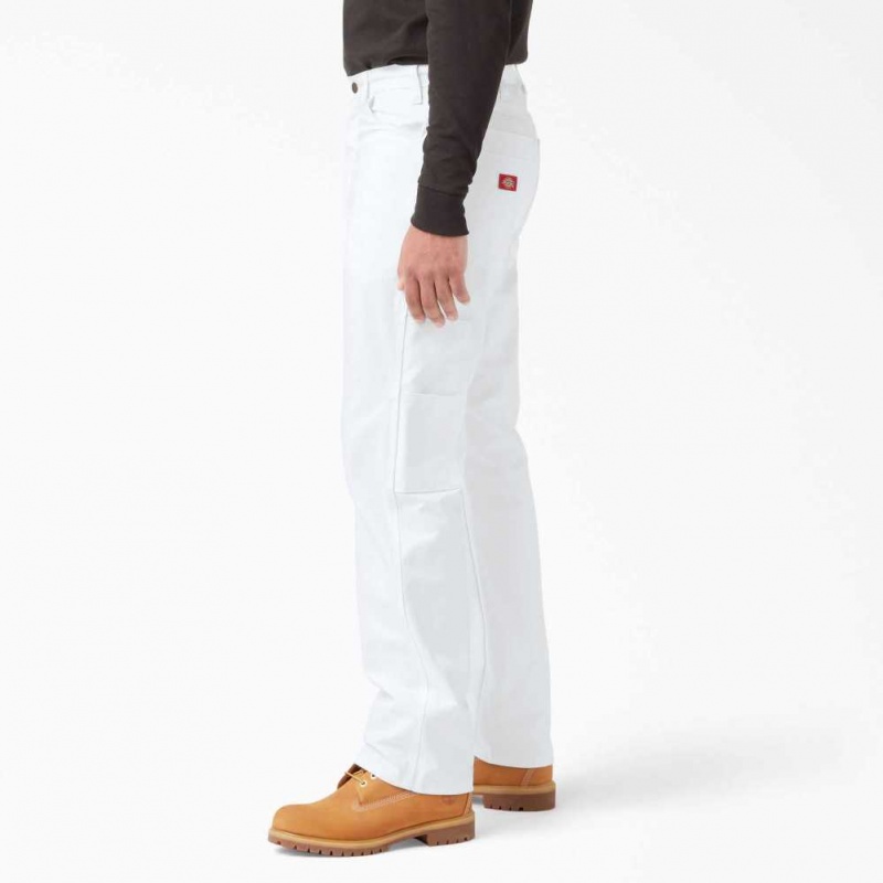 Dickies Relaxed Fit Rovný Leg Painter's Pants Bílé | CZ0001568