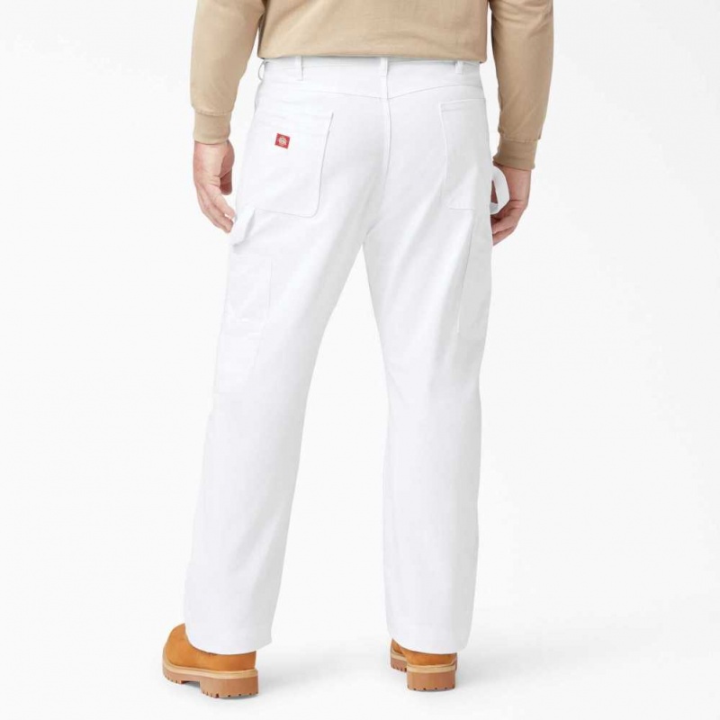 Dickies Relaxed Fit Rovný Leg Painter's Pants Bílé | CZ0001568