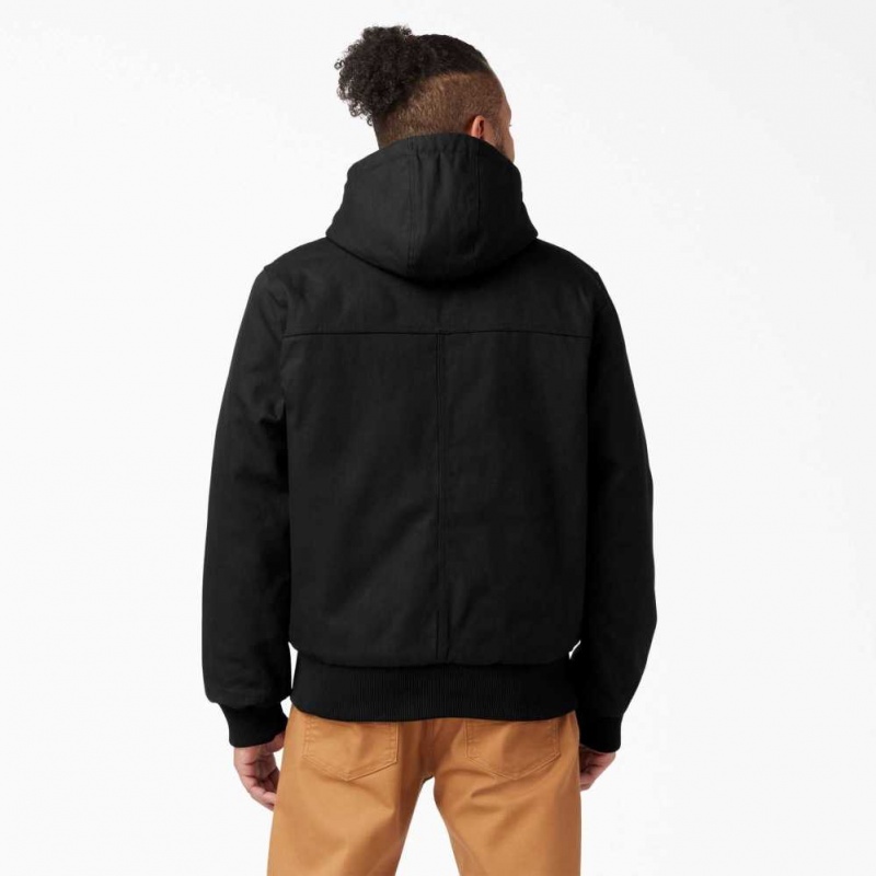 Dickies Rigid Duck S Kapucí Jacket Černé | CZ0001703