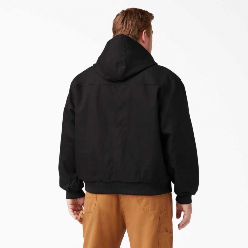 Dickies Rigid Duck S Kapucí Jacket Černé | CZ0001703