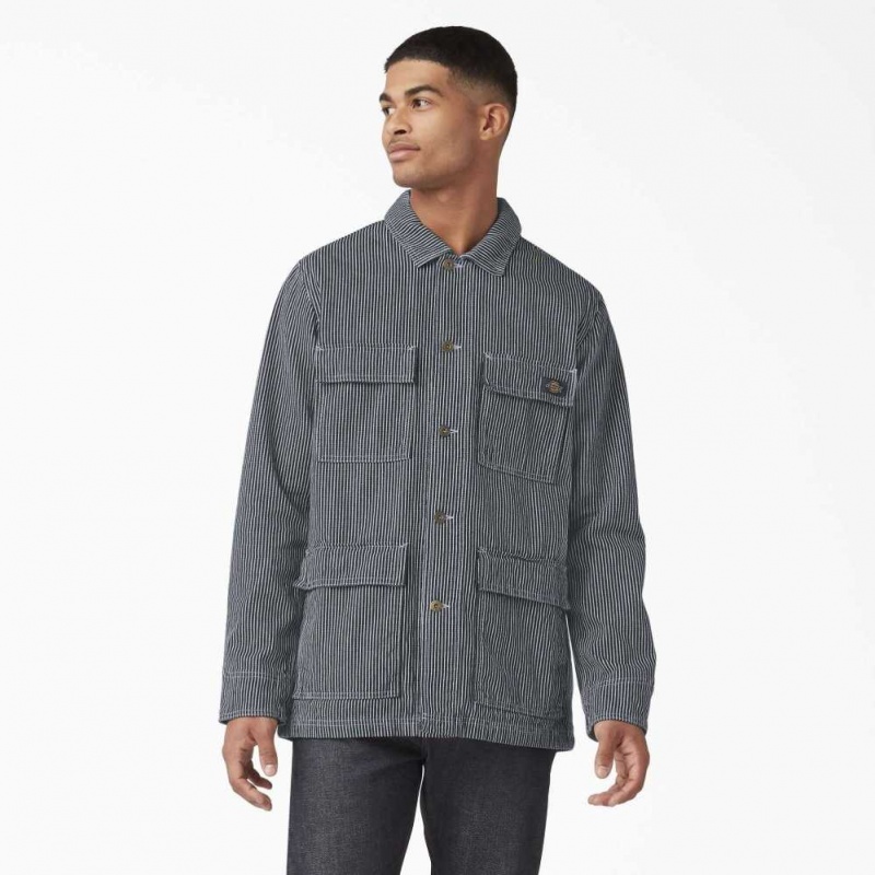 Dickies Rinsed Hickory Stripe Chore Coat Rinsed Hickory Stripe | CZ0002275