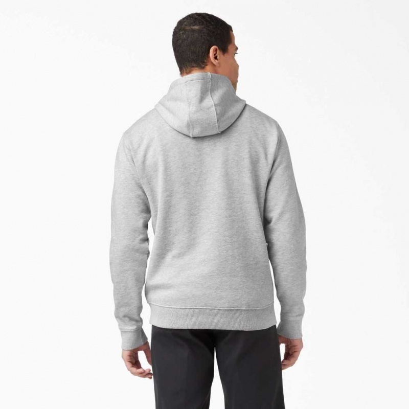 Dickies Script Logo Fleece Hoodie Heather Gray | CZ0001891