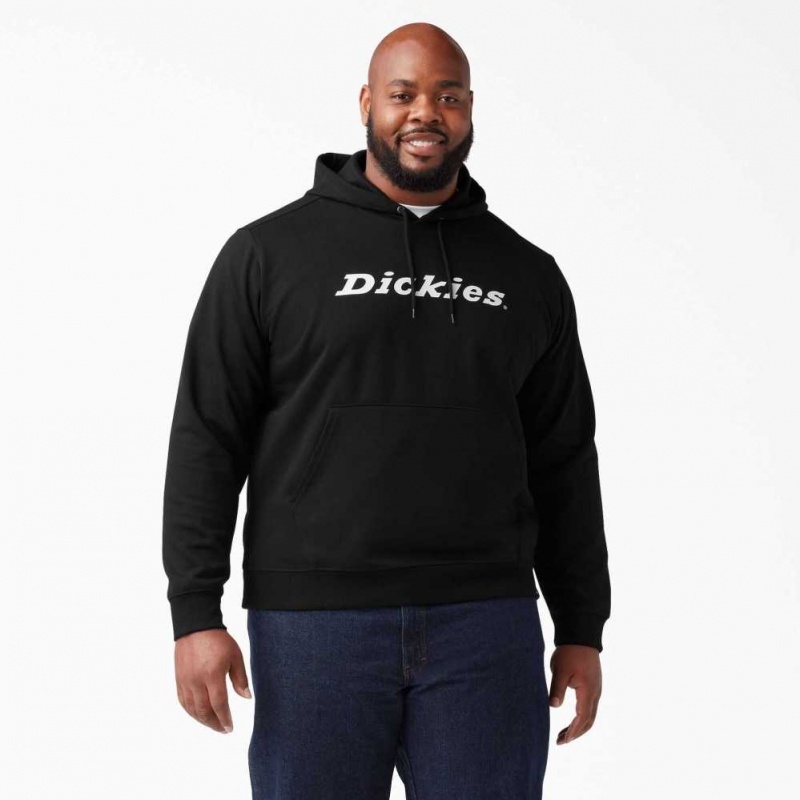 Dickies Script Logo Fleece Hoodie Černé | CZ0001820