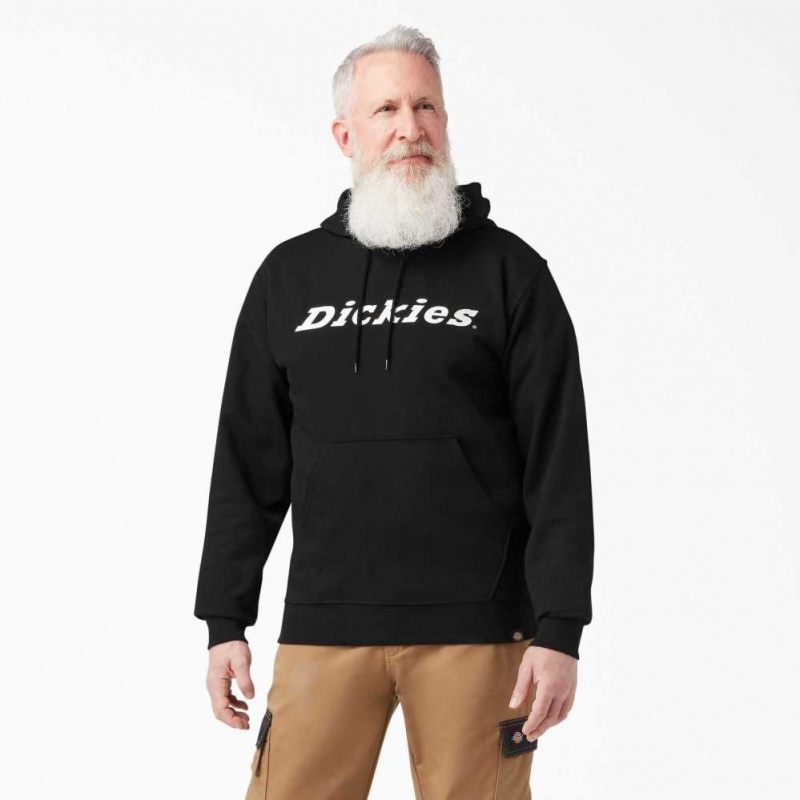 Dickies Script Logo Fleece Hoodie Černé | CZ0001820