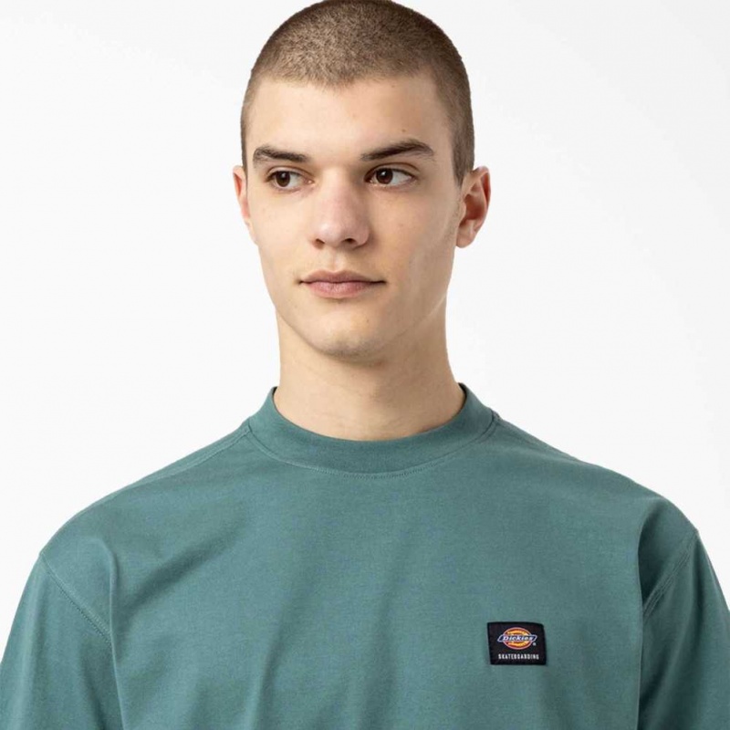 Dickies Skateboarding Mount Vista T-Shirt Zelene | CZ0000856