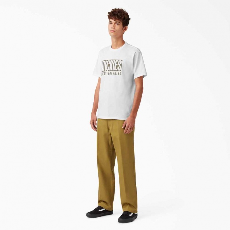 Dickies Skateboarding Relief Grafická T-Shirt Bílé | CZ0001002