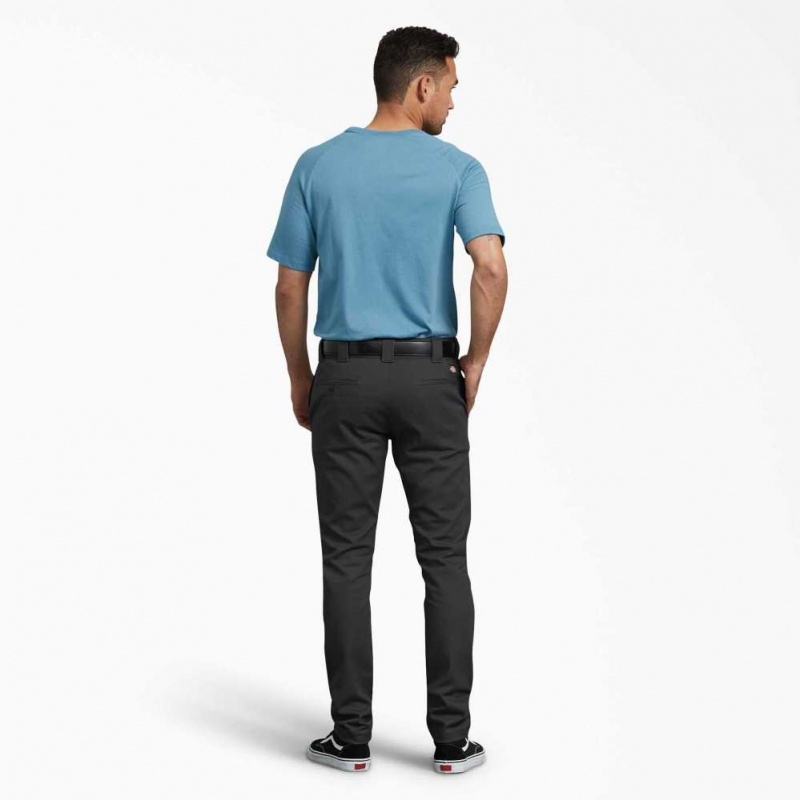 Dickies Slim Fit Hubená Leg Twill Pracovní Pants Černé | CZ0000014