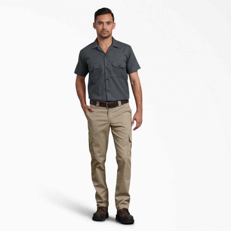 Dickies Slim Fit Rovný Leg Cargo Pants Desert Sand | CZ0002414