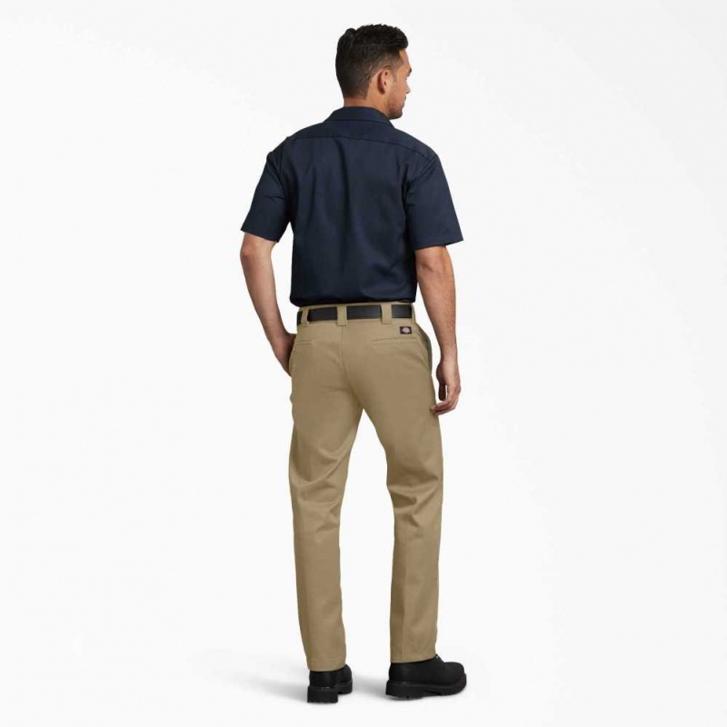 Dickies Slim Fit Rovný Leg Pracovní Pants Hnědožlutý | CZ0000095