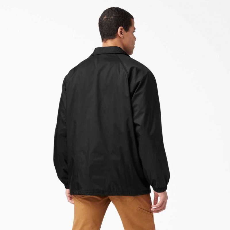 Dickies Snap Front Jacket Černé | CZ0001704