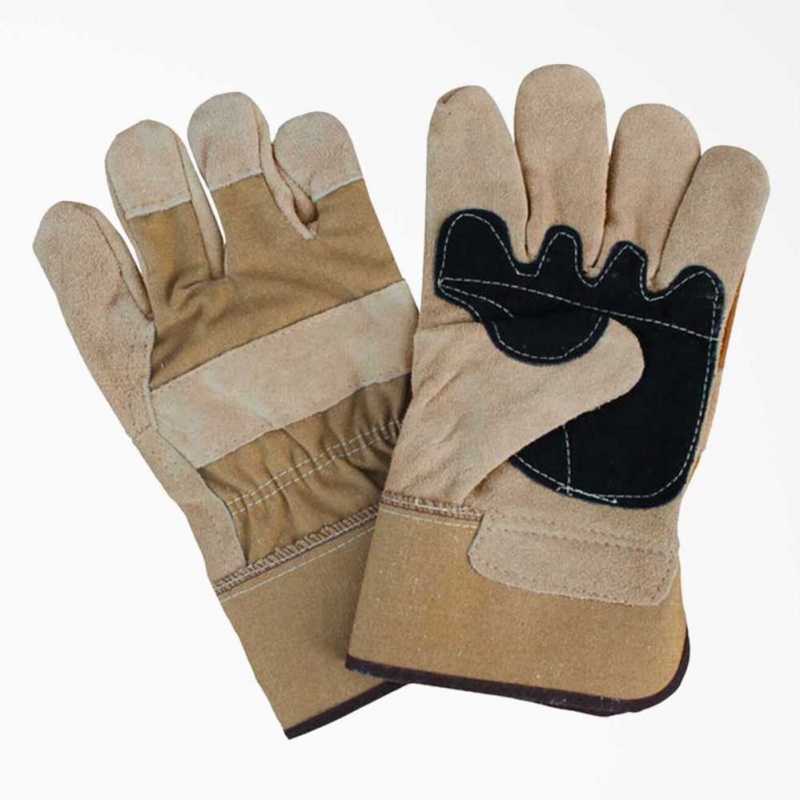 Dickies Split Cowhide Læder Palm Gloves Hnědé | CZ0002101