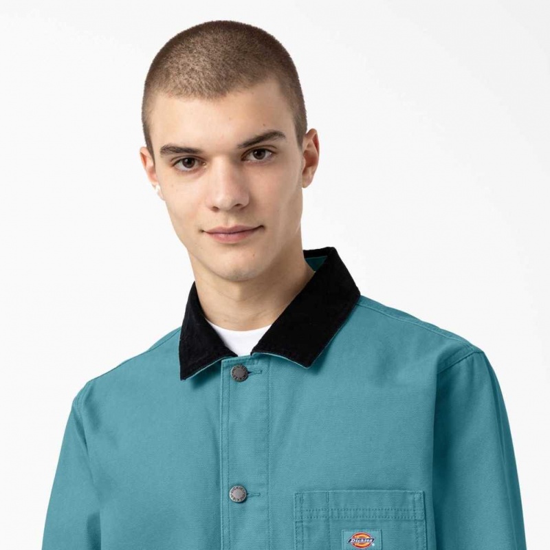 Dickies Stonewashed Duck Unlined Chore Coat Stonewashed Porcelain | CZ0002285