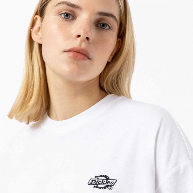 Dickies Summerdale Long Sleeve T-Shirt Bílé | CZ0001025