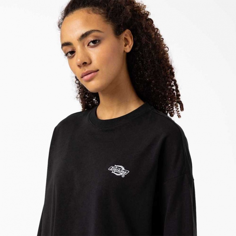 Dickies Summerdale Long Sleeve T-Shirt Černé | CZ0000558