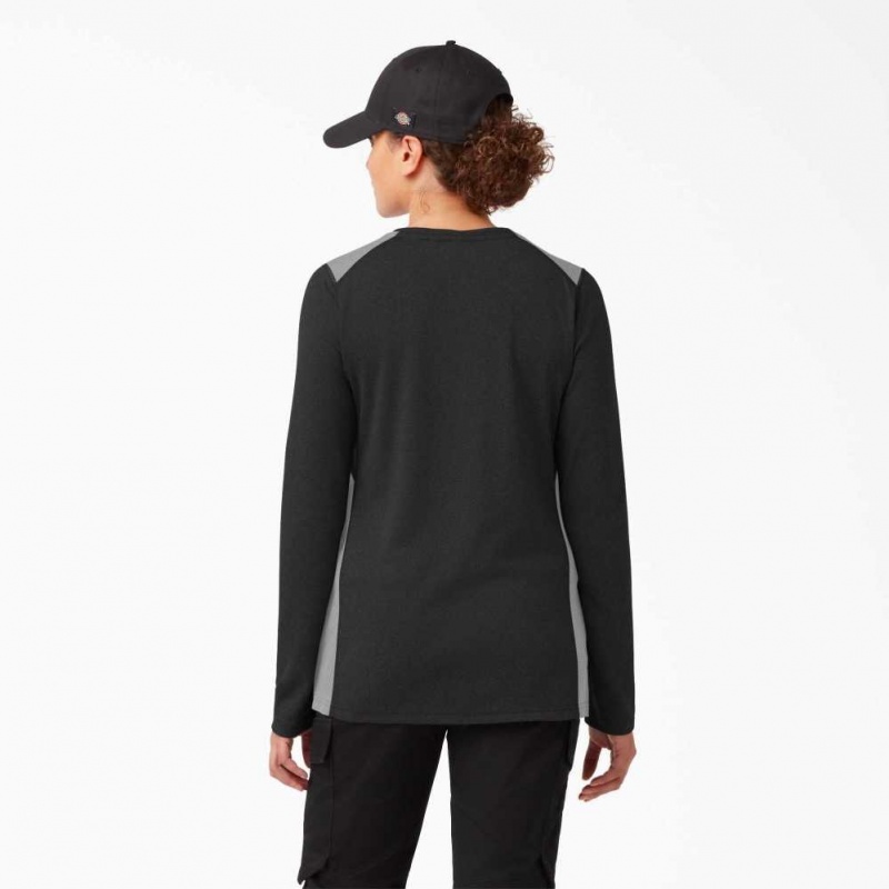 Dickies Temp-iQ® 365 Long Sleeve T-Shirt Černé | CZ0000565