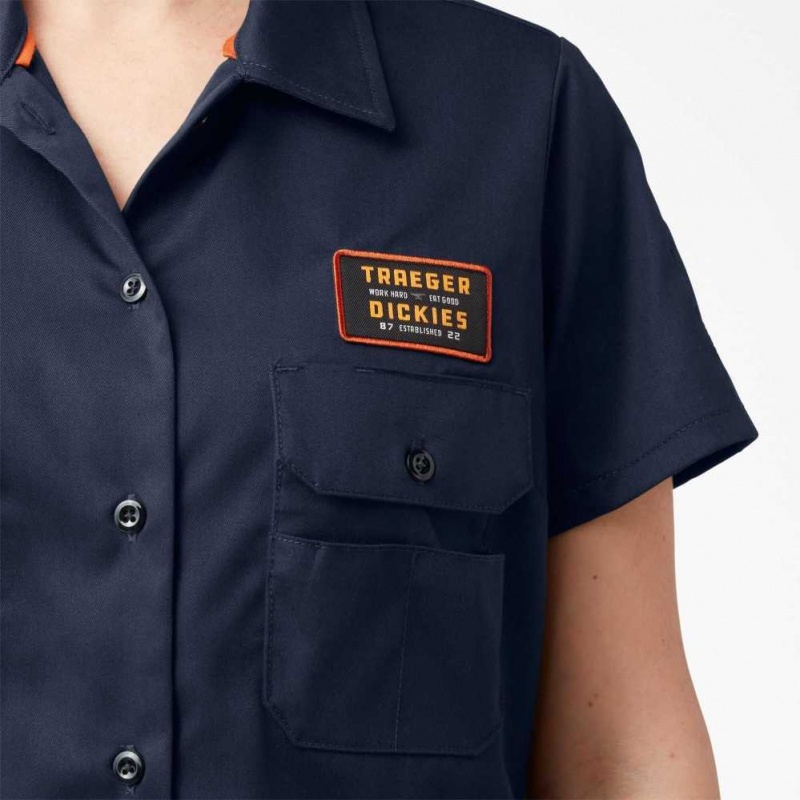 Dickies Traeger x Dickies Ultimate Grilling Shirt Tmavě Tmavě Blankyt | CZ0000360