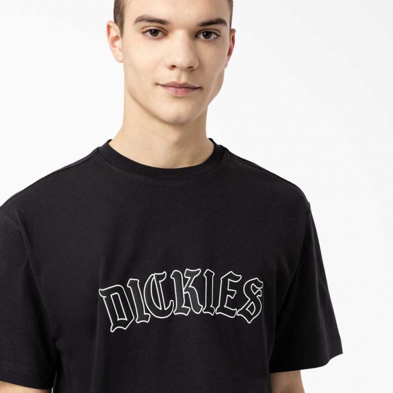 Dickies Union Springs Krátké Sleeve T-Shirt Černé | CZ0000554