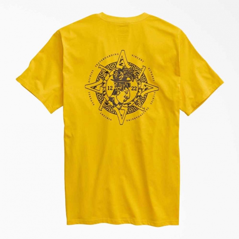 Dickies Vincent Alvarez Grafická T-Shirt Golden Rod | CZ0000783