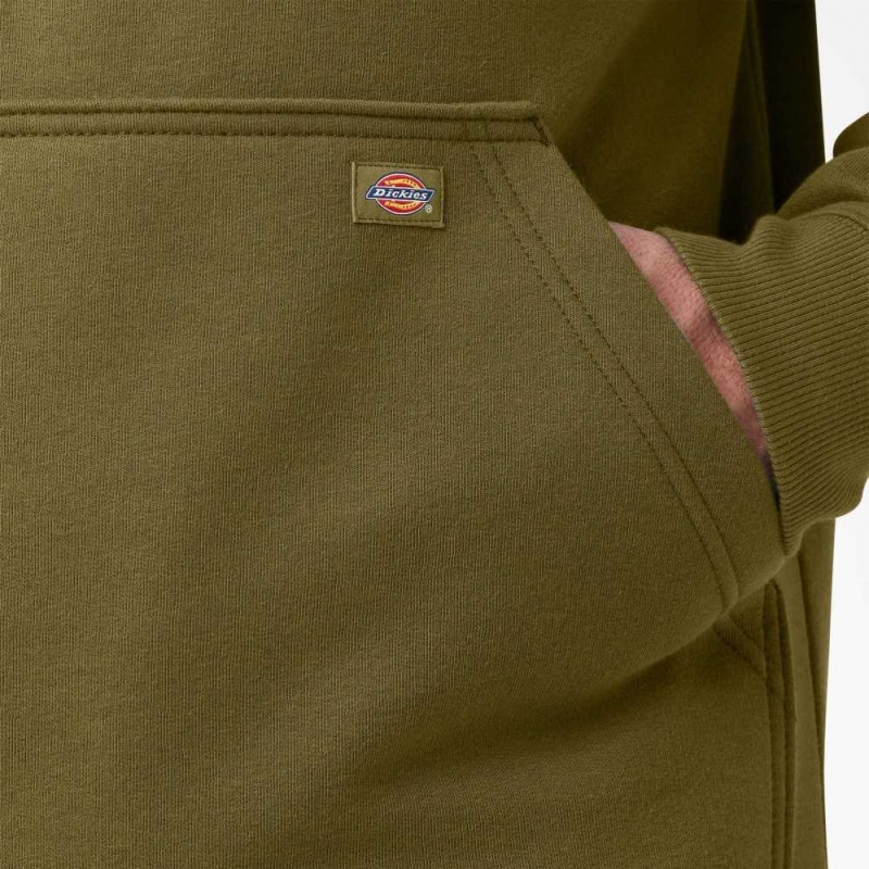 Dickies Vody Repellent Logo Sleeve Hoodie Zelene | CZ0001886