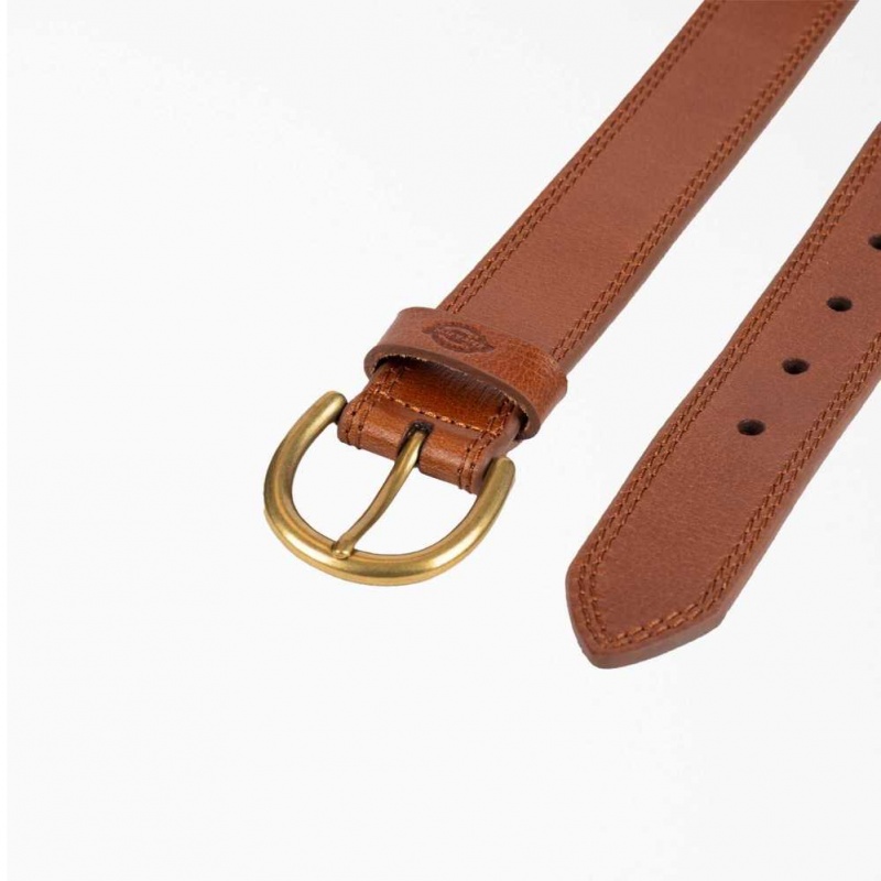 Dickies Women's Běžné Læder Belt Tan | CZ0002521