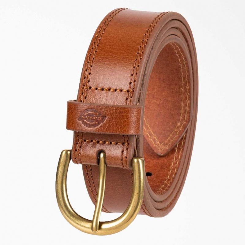 Dickies Women's Běžné Læder Belt Tan | CZ0002521