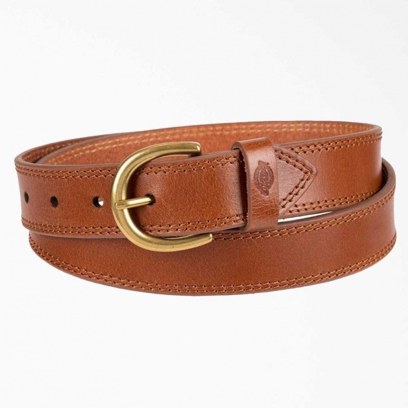 Dickies Women\'s Běžné Læder Belt Tan | CZ0002521