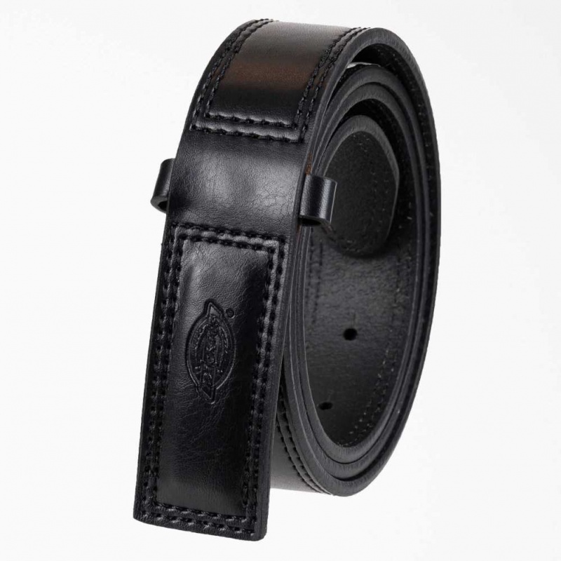 Dickies Women's Læder Covered Přezkou Mechanic Belt Černé | CZ0002486